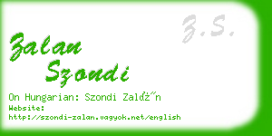 zalan szondi business card